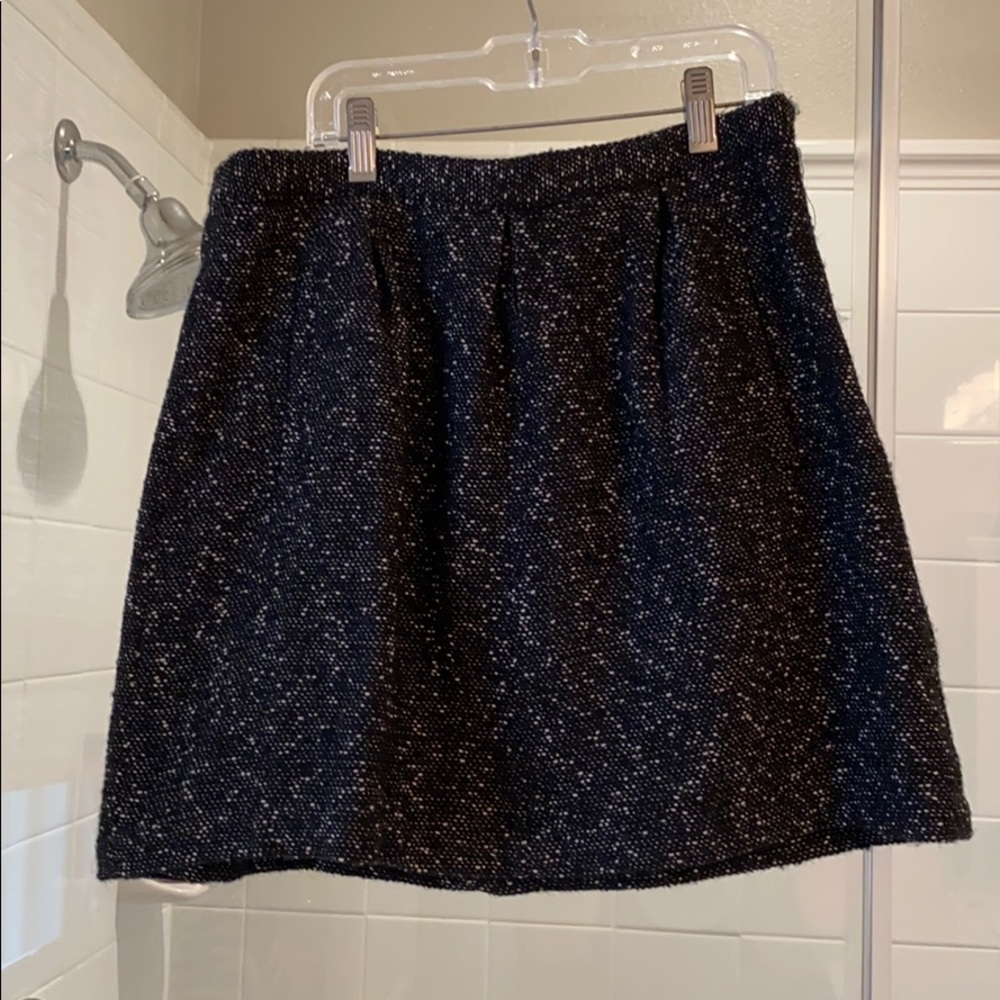 Black and white tweed skirt